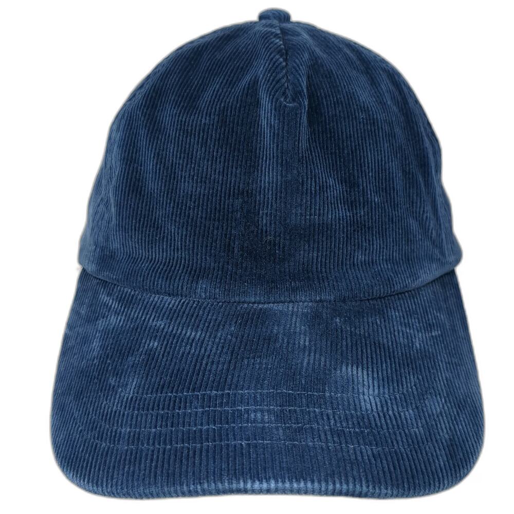 BDG Baseball Cap Blue One Size Corduroy Slideback Adjustable Plain Solid hat